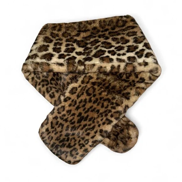 Leopard Print Faux Fur Scarf Cabi - Picture 3 of 5